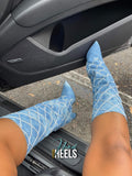 Diamond Hooded Boots- Denim - Head Over Heels: All In One Boutique
