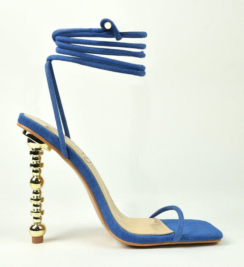 Fendi Blue/Gold Leather And Velvet Ankle Booties Size 38.5 For Sale at  1stDibs