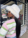 Fuzzy Hat- White - Head Over Heels: All In One Boutique