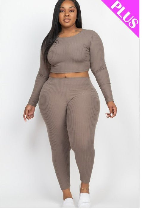 Haven Pant Set- Taupe - Head Over Heels: All In One Boutique