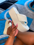 Terri Platform Sandals- White