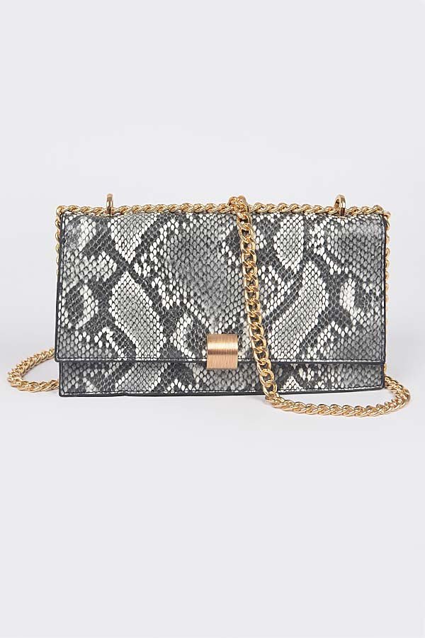 Kate Satchel- Black Snake - Head Over Heels: All In One Boutique
