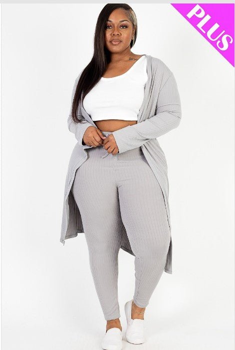 Kianna Pant Set- Grey - Head Over Heels: All In One Boutique