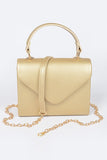 Leather Satchel- Gold - Head Over Heels: All In One Boutique