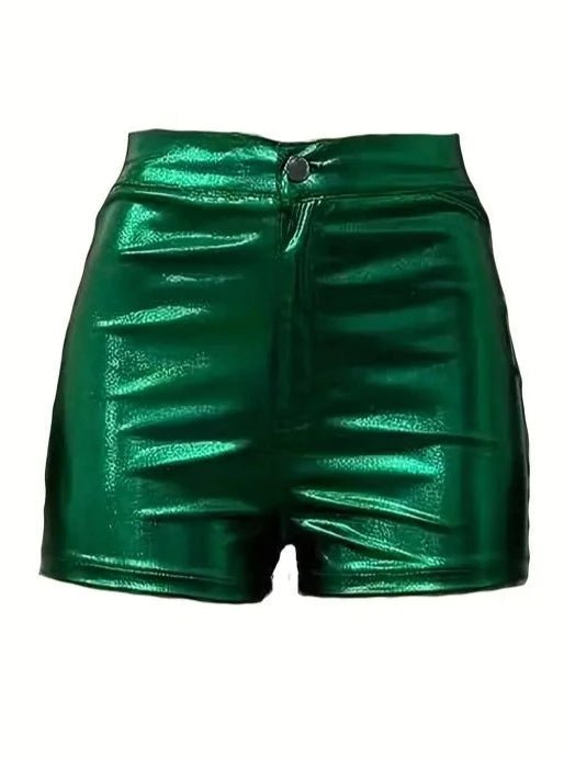 Leather Shorts- Green - Head Over Heels: All In One Boutique