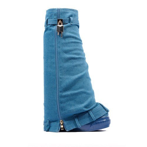 Loxie Bootie- Blue Denim - Head Over Heels: All In One Boutique
