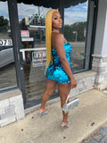 Make It Glam Dress- Blue - Head Over Heels: All In One Boutique