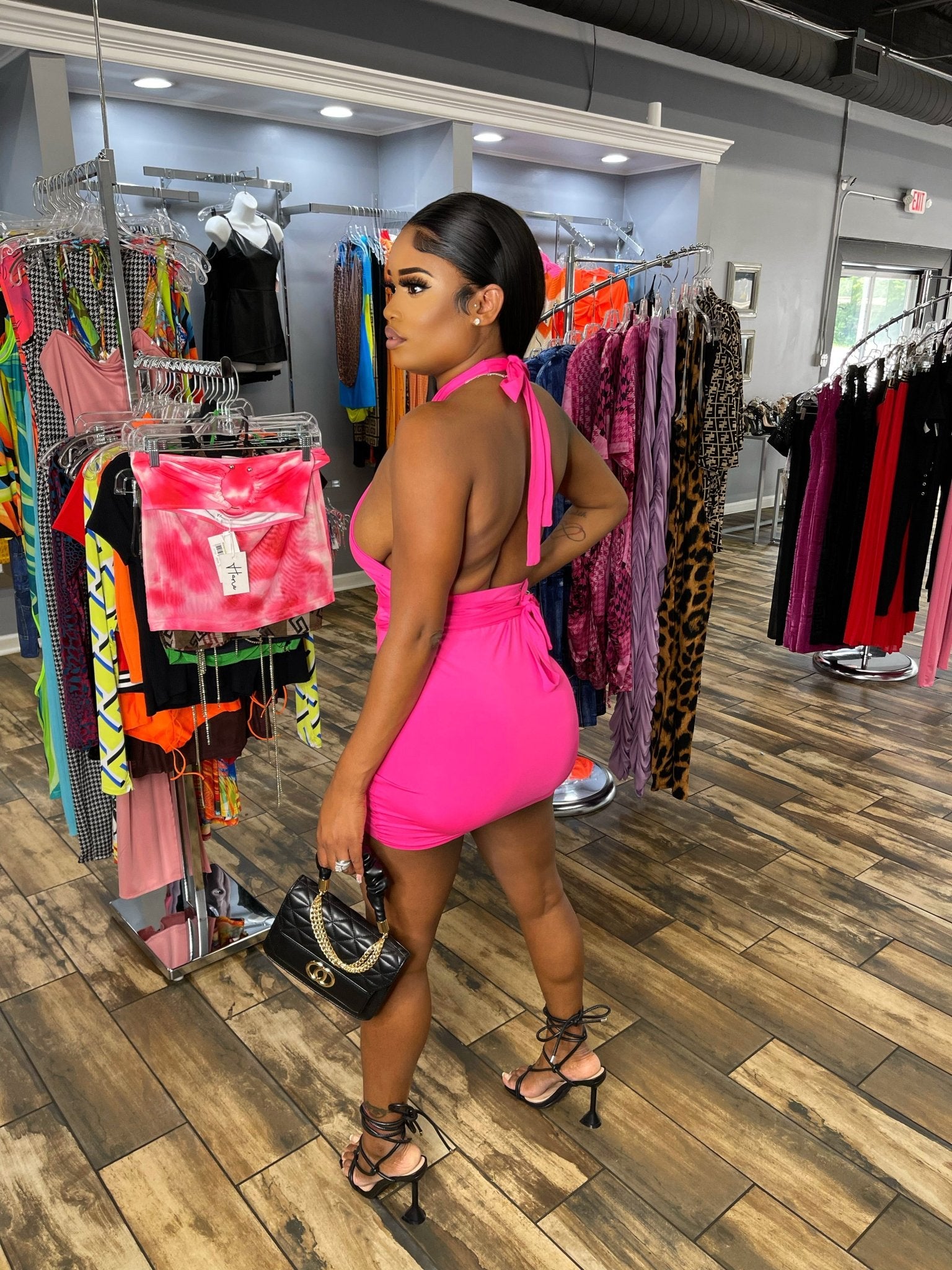 Match My Vibe Dress- Pink - Head Over Heels: All In One Boutique