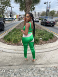 Melley Pant Set- Green - Head Over Heels: All In One Boutique
