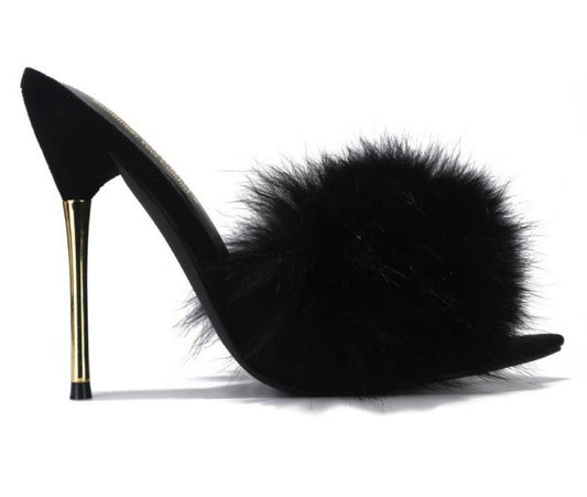 Mink Heels- Black - Head Over Heels: All In One Boutique