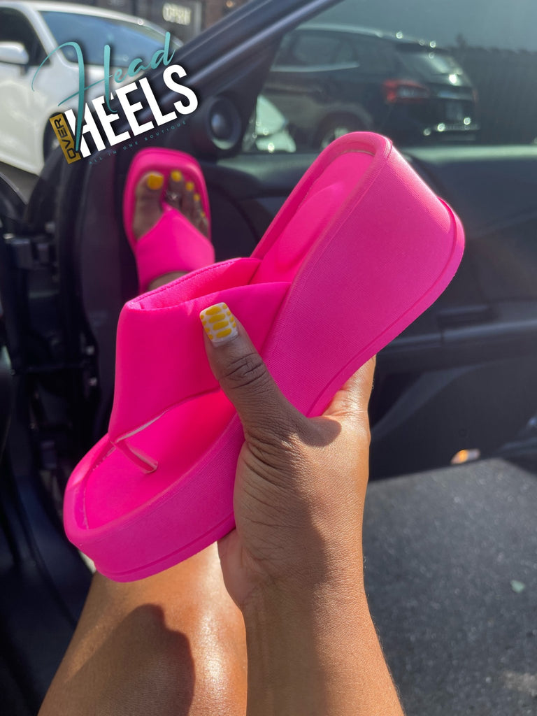 Miranda Platform Sandals- Pink - Head Over Heels: All In One Boutique