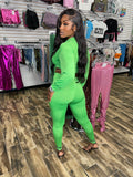 Missy Pant Set- Green - Head Over Heels: All In One Boutique
