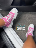 Mona Platform Sneakers - Pink - Head Over Heels: All In One Boutique