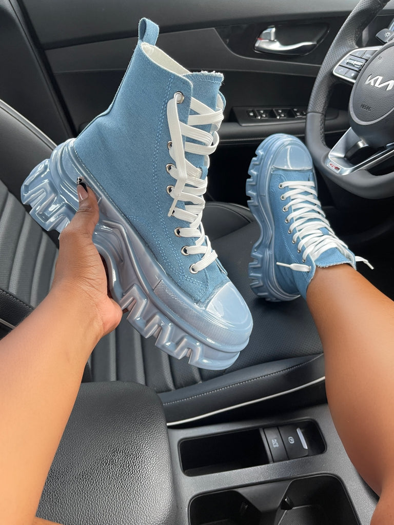 Nicky Platform Sneakers - Blue - Head Over Heels: All In One Boutique