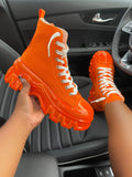 Nicky Platform Sneakers - Orange - Head Over Heels: All In One Boutique