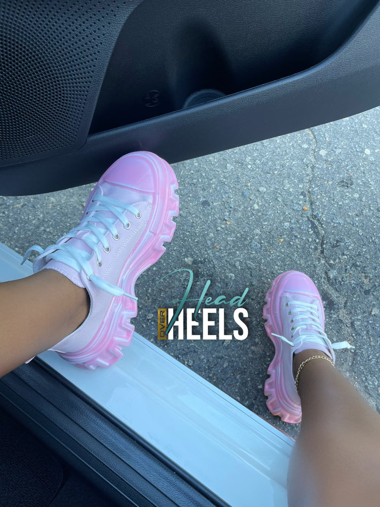 Nicky Platform Sneakers - Pink Low - Head Over Heels: All In One Boutique