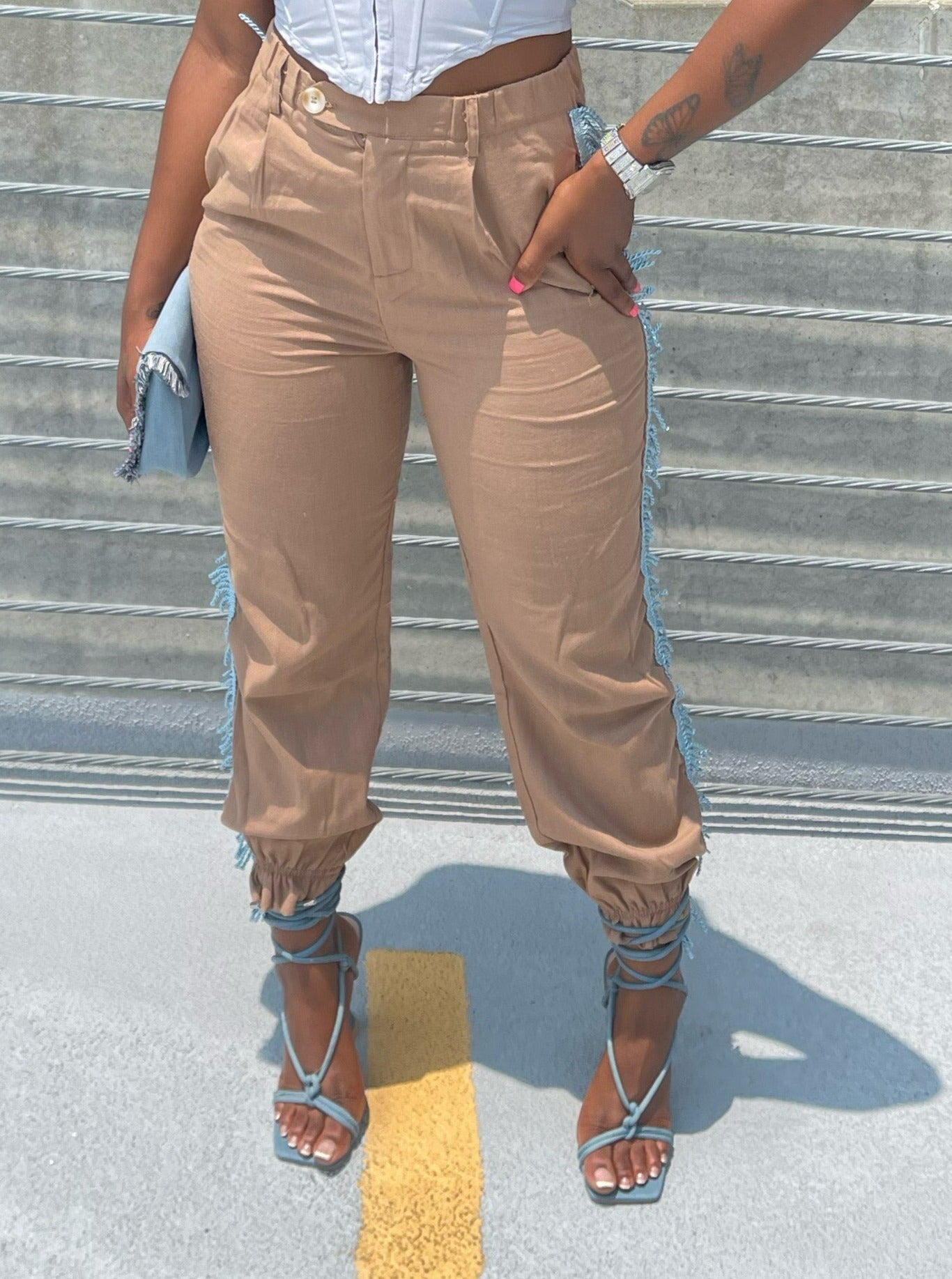 Nyx Pants- Khaki - Head Over Heels: All In One Boutique