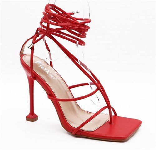 Precious Heels- Red PU - Head Over Heels: All In One Boutique