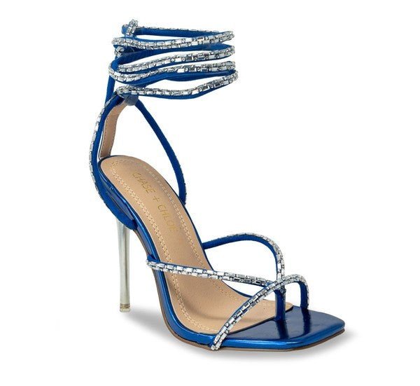 Royal blue and silver on sale heels