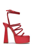 Risia Heels- Red - Head Over Heels: All In One Boutique