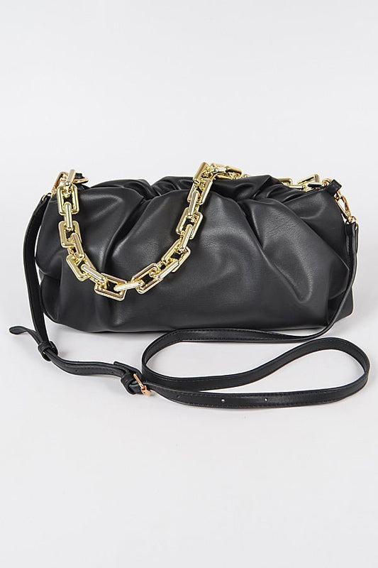 Scrunch Satchel- Black - Head Over Heels: All In One Boutique