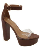 Shocked Heels- Cognac