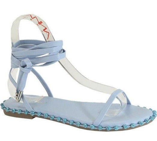 Soft Pastels Sandals- Blue - Head Over Heels: All In One Boutique