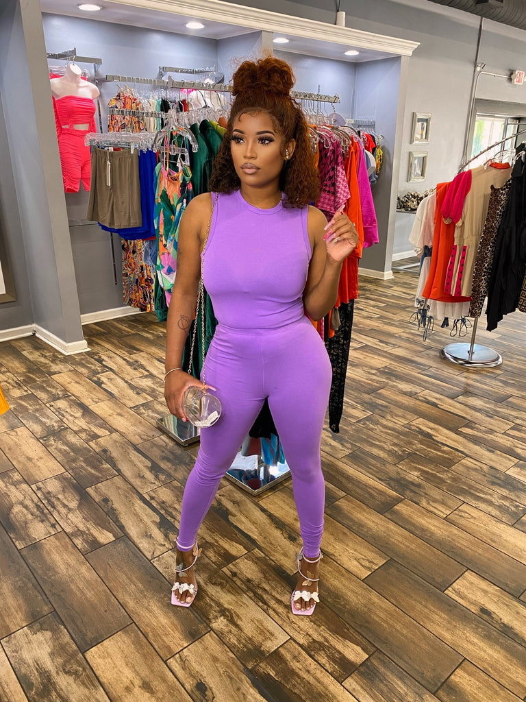 Stay Snatched Set- Lavender - Head Over Heels: All In One Boutique