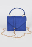 Suede Satchel- Blue - Head Over Heels: All In One Boutique