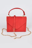 Suede Satchel- Red - Head Over Heels: All In One Boutique