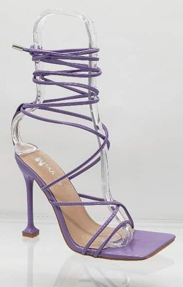 Tied Up Heels- Lavender - Head Over Heels: All In One Boutique