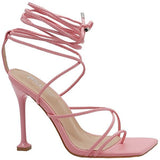 Tied Up Heels- Light Pink