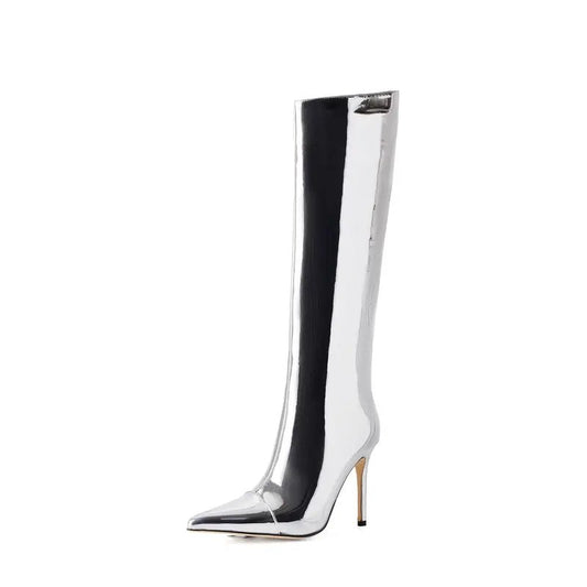 Venom Boots- Silver - Head Over Heels: All In One Boutique