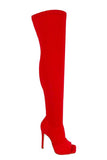 Vikki Thigh Boot- Red